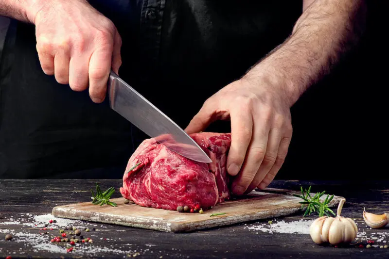 Cutting Raw Meat